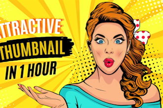 design most attractive youtube thumbnail within one hour