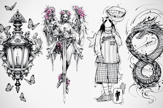 draw custom tattoo design for you