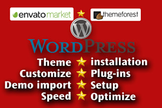 do wordpress theme customize demo import installation