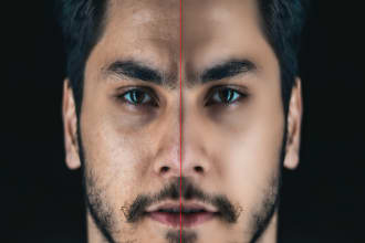 capable of performing high end skin and face retouching removing background