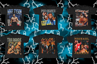 design a vintage 90s bootleg rap for your t shirt