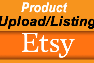 manually upload or listing products to your etsy store