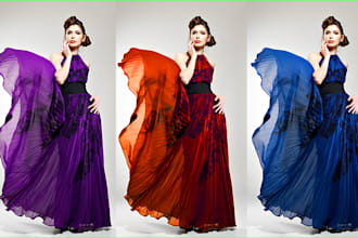 recolor images, color correction, pattern change, photoshop