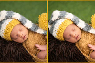 retouch newborn baby photo maternity photo editing