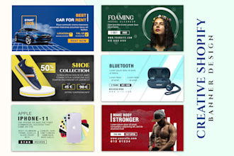 create website header, shopify and web banner design