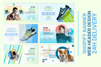 design premium website header, web and shopify banner design