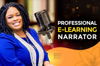 professionally narrate your elearning, tutorial, or training