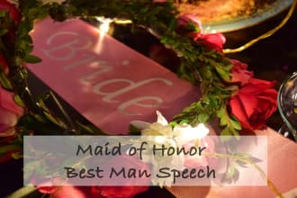 write a lovely maid of honor, best man speech