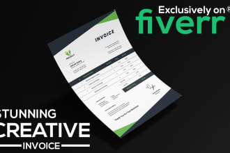 provide stunning creative invoice design templates