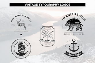 craft professional vintage and retro logo designs with timeless appeal