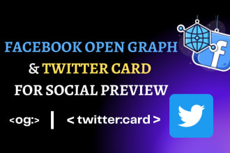configure facebook open graph and twitter card meta tags