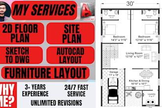 draw architectural floor plan, 2d floor plan in autocad