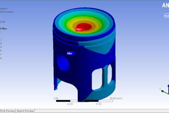 perform a fem analysis, report and  video of a product