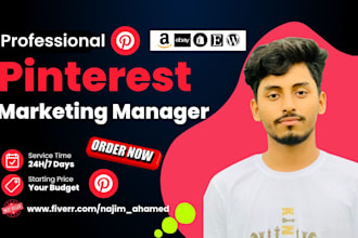 setup, optimize and do pinterest marketing, pins and boards