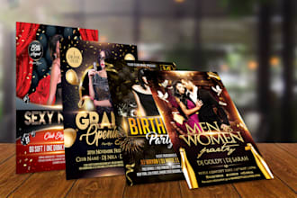 design birthday party, church, grand opening, event flyer or poster