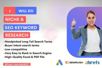 do niche research, and micro niche keyword research for SEO