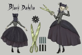 design digital characters, concept art, or game assets