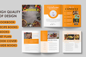 design recipe book, recipe card, and cookbook from canva