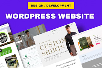 create a wordpress website design, redesign, custom website