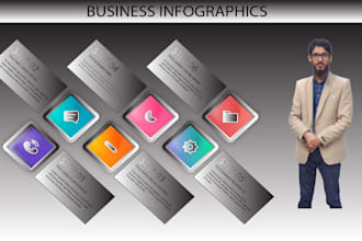 design illustrated unique professional business infographics, flowchart