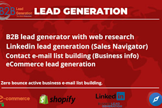 b2b lead generation contact list and web research