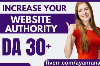 increase your website moz da to 30 plus