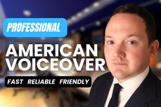 record an american english male voice over, today