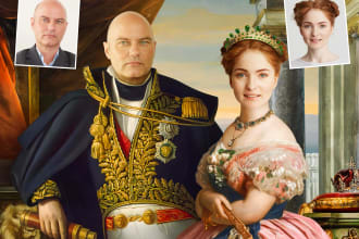 create custom royal couple portraits from photo