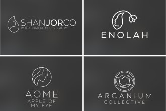do beauty salon feminine minimal logo design