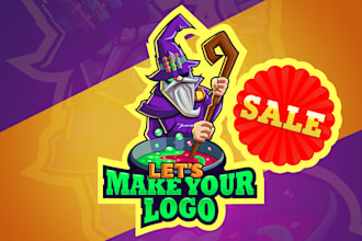 create hand drawn mascot cartoon character or twitch logo