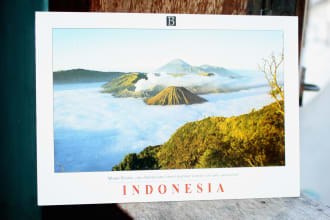 write and send real postcard from Java Indonesia