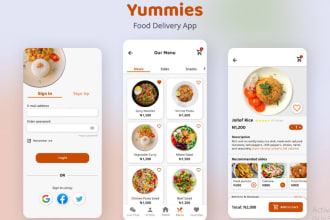 develop a food delivery app, website and restaurant app