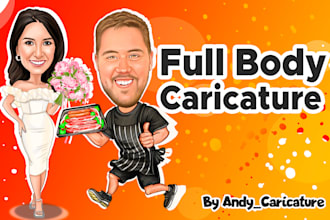 draw person full body caricature