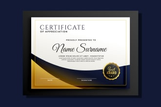 design a premium certificate