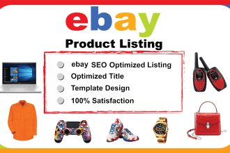 do ebay listing, ebay product listing, ebay lister, ebay product upload