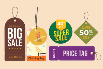 design hang tag, clothing label, price tag, barcode, qr code, neck label