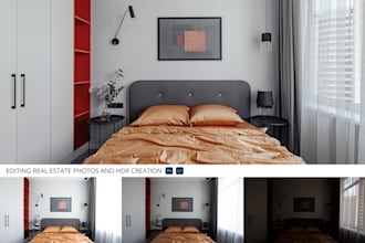 edit real estate photo and interior photo