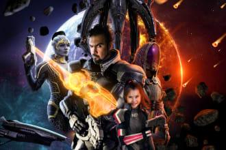 make photo manipulation of your kid superhero style