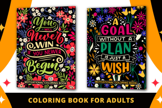 design attractive adult coloring book cover for amazon kdp
