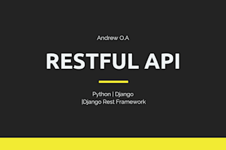 create a restful API backend in django with python