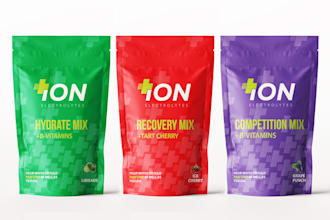 design amazon product packaging, food pouch bag with mockup