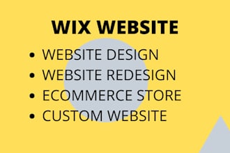 create and redesign a professional wix website