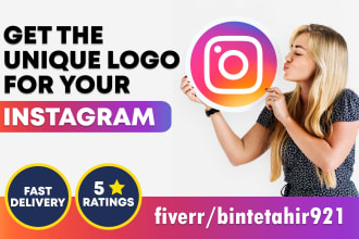 create unique instagram logo with free mockup