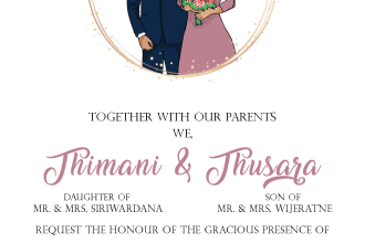design unique wedding invitation card with your illustration