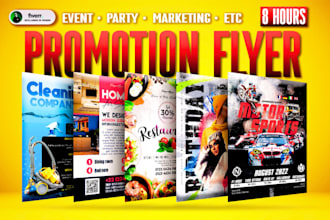 do promotion custom modern flyer, one pager, brochure design