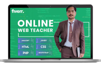 be your HTML, CSS, js, bootstrap, and PHP website developer