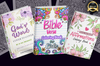 create bible verse or quotes coloring pages, adult coloring book for amazon kdp