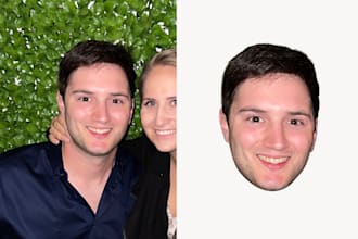 crop out the heads of your images of human, dog, cat