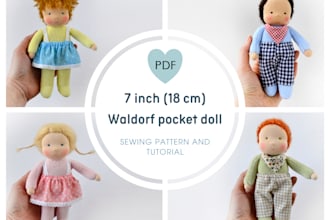 teach how to make a 7 inch waldorf pocket doll