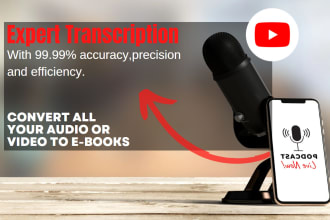 transcribe and convert your coaching audio, videos to ebooks
